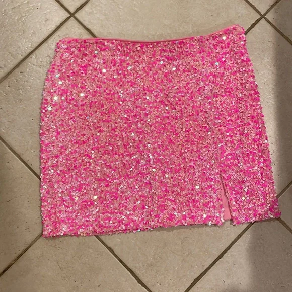 Nasty Gal Skirts Pink Sparkly Skirt Poshmark